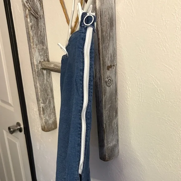 DAVI & DANI Blue Denim Pencil Skirt with White Trim - Picture 3 of 5